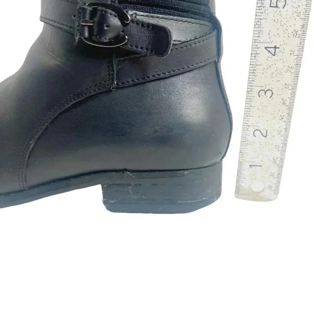 Aetrex Chelsea Tall Riding Boot Black Leather Boot Women's Size 8 - Picture 7 of 12